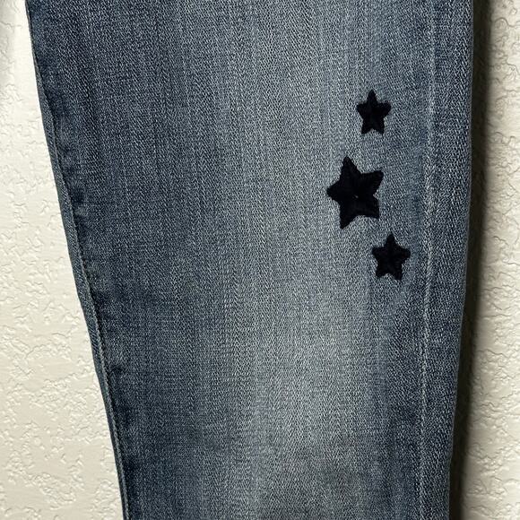 7 For All Mankind The Skinny Ankle Women's Jeans Sz 28 Embroidered Stars - Picture 3 of 15